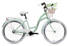 Goetze COLOURS dámské jízdní kolo, kola 26”, výška 150-165 cm, 3-rychlostní, pitáciovo-bílé