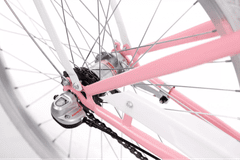 Goetze COLOURS dámské jízdní kolo, kola 26”, výška 150-165 cm, 3-rychlostní, růžovo-bílé