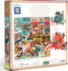 eeBoo Čtvercové puzzle Anglický zelený trh 1000 dílků