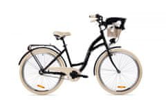 Goetze  COLOURS dámské jízdní kolo, kola 26”, výška 150-165 cm, 3-rychlostní, černé