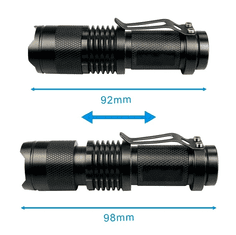 Camerazar Mini UV Detektor Svítilna, Hliníková, Vodotěsná, Černá, 9 cm