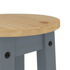 Vidaxl Barové stoličky 2 ks šedé masivní borové dřevo