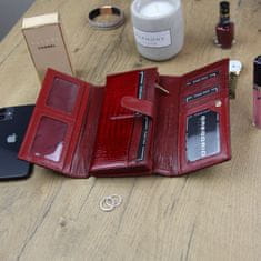 Gregorio Elegantní velká dámská kožená peněženka Gregorio Wertan, červená