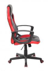 ModernHome Otočná herní židle FERO červeno-černá