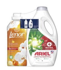 Ariel Extra Clean Tekutý Prací Prostředek, 34 Praní a Lenor Aviváž, 700 ml