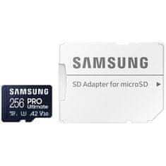 Samsung Paměťová karta Micro SDXC 256GB PRO Ultimate + SD adaptér