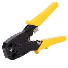 Deli Tools EDL2468 krimpovací kleště RJ45 / RJ14 / RJ12 / RJ9, žluté