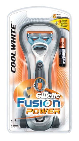 Gillette Fusion Cool White Power strojek + 1 hlavice