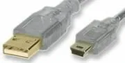 PremiumCord Kabel USB, A-B mini, 5pinů, 2m