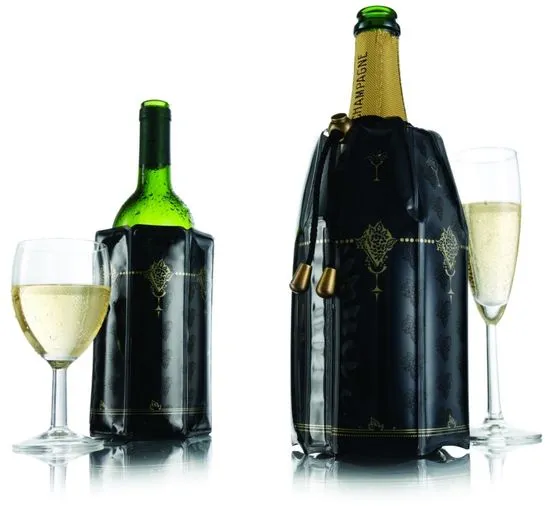 IIC Chladící obal na víno a šampaňské - černozlatá (38873)