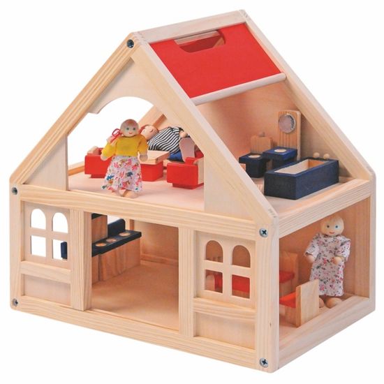 Woody Domeček pro panenky s příslušenstvím, 21 dílů
