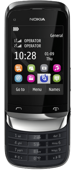 Nokia C2-06 Touch and Type Graphite