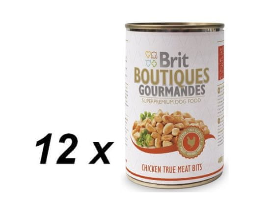Brit Boutiques Gourmandes Chicken True Meat Bits 12 x 400g