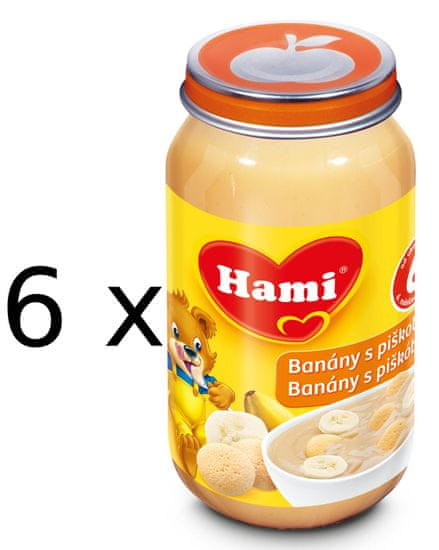 Hami Banány s piškoty - 6 x 200g