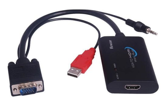 PremiumCord Elektronický převodník VGA+audio na HDMI