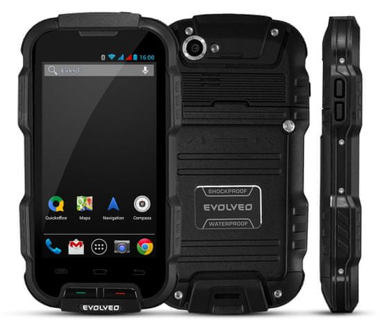 Evolveo StrongPhone Q4 + vodotěsný akumulátor s kapacitou 3 000 mAh