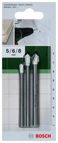 Bosch Vrtáky na obklady a dlažby SET 5,6,8 mm