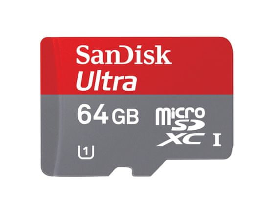SanDisk microSDXC 64GB (class 10) Ultra + adaptér