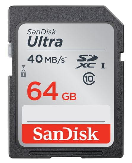 SanDisk SDXC 64GB (class 10/UHS-1) Ultra 40MB/s