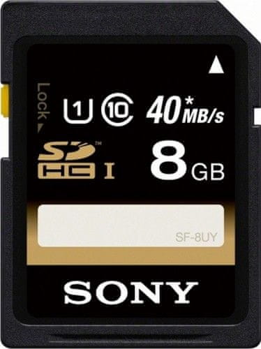 Sony SDHC 8GB (class 10/UHS-1) 40MB/s + stylus ZDARMA! (SF8U-STYLUS)