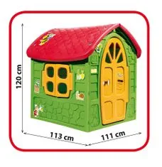 Dětský zahradní domek 5075 zeleno-červený
