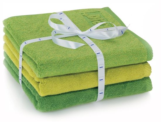 Kela sada 3ks ručníků LADESSA - zelená