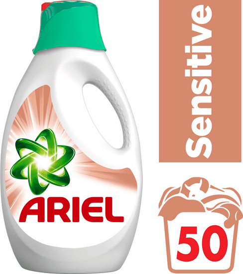 Ariel Sensitive tekutý prací prostředek 2,75 l (50 praní)