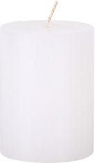 Toro Svíčka rustikální bílá 7,5 x 10 cm