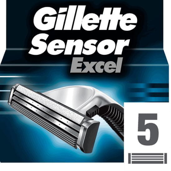 Gillette SensorExcel Hlavice k holicímu strojku 5 ks 
