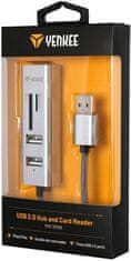 Yenkee YHC 101SR USB COMBO HUB + čtečka 45012401