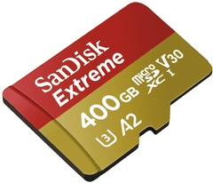 SanDisk Extreme Micro SDXC 400GB A2 C10 V30 UHS-I + adaptér (SDSQXA1-400G-GN6MA)
