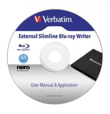 Verbatim Blu-ray Slimline USB, černá (43890)