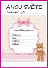 KidPro Milníkové kartičky Medvídek pro holčičku
