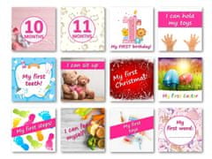 KidPro Milestone cards Deluxe for a baby girl (English)