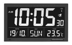 TFA 60.4505 Rádiem řízené digitální XL hodiny s teploměrem, černé