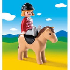 Playmobil Jezdkyně s koněm , 1.2.3, 2 ks