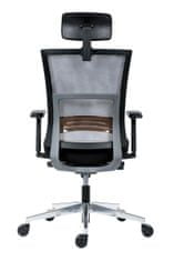 Antares Kancelářská židle NEXT PDH černo-šedá s podhlavníkem