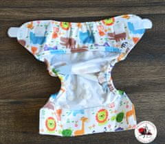 GaGa's pleny Svrchní kalhotky pro novorozence ZOO na suchý zip