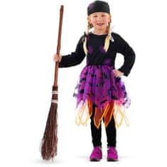 Dětský kostým čarodějnice - holka - velikost (S), 3-5 let (98-116 cm)