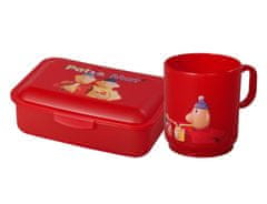 Ceramicus Set PaM box na svačinu střední+hrnek plastový 2,5dl červený