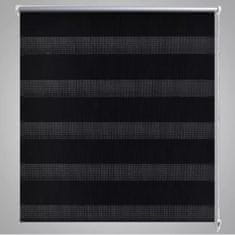 shumee Roleta den a noc / Zebra / Twinroll 40x100 cm černá
