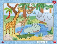 Dino  Puzzle Zvířátka v ZOO 40 dílků