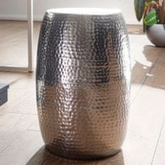 Bruxxi Odkládací stolek Leona, 49,5 cm, stříbrná