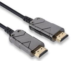 PremiumCord Ultra High Speed HDMI 2.1 optický fiber kabel 8K @ 60 Hz, zlacené 15 m kphdm21x15