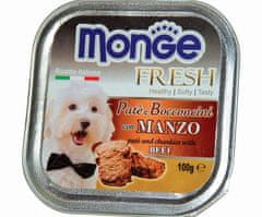 Monge Fresh - paštika a kousky s hovězím 100g pro psy