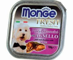 Monge Fresh - paštika a kousky s jehněčím 100g pro psy
