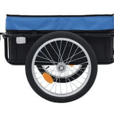 Greatstore Přívěsný vozík za kolo / ruční vozík 155x61x83 cm ocel modrý