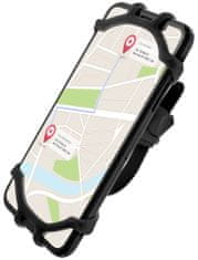 FIXED Silikonový držák mobilního telefonu na kolo Bikee, černý FIXBI-BK