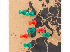 Alum online Korková nástěnná mapa světa - přírodní, černá XL