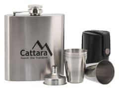 Cattara Kapesní lahev - placatka + 4x pohárky 175ml CATTARA